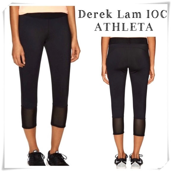 Derek Lam IOC ATHLETA Crop Pants In Black - Picture 1 of 11